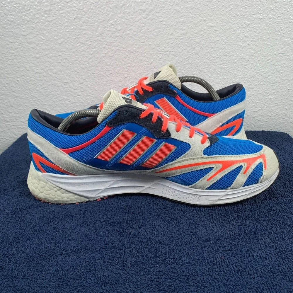 Adidas Adizero Pro DNA Mens Size 12 Blue Solar Red Running Shoes GW2751